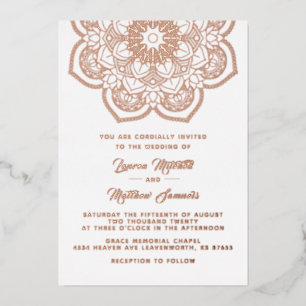 Gold Mandala Wedding Foil Invitation
