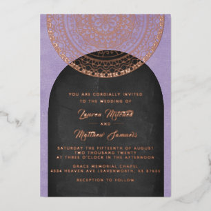 Gold Mandala Wedding Foil Invitation