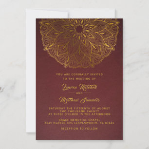 Gold Mandala Wedding Invitation