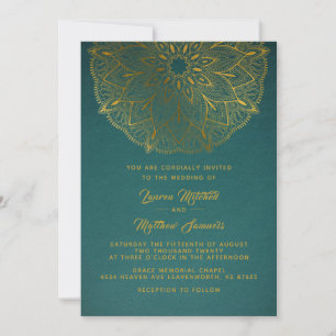 Gold Mandala Wedding Invitation