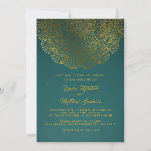Gold Mandala Wedding Invitation