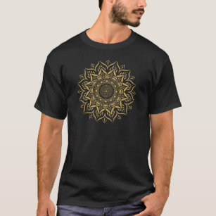Gold mandala with hearts and swirls T-Shirt