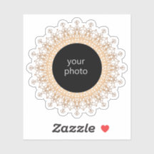Gold mandala with photo, your photo, gold, shiny,