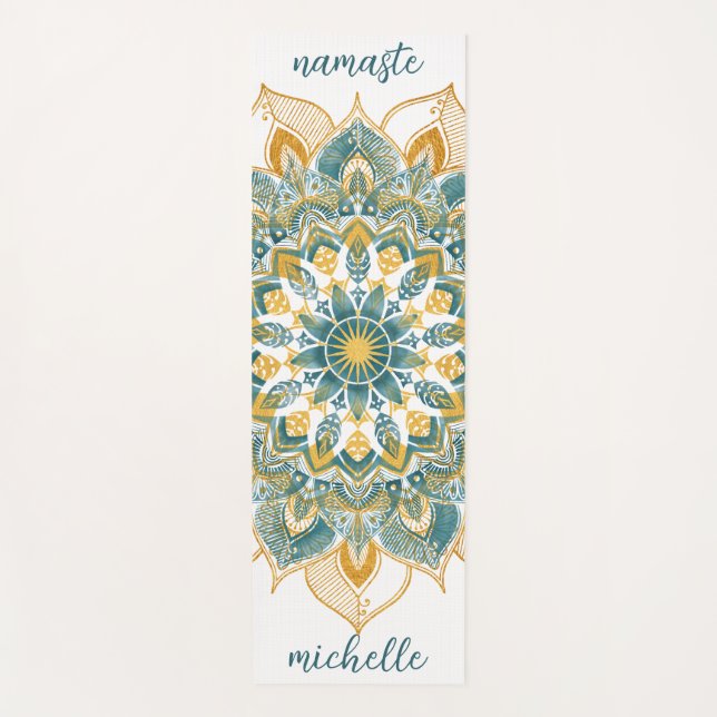 Gold Mandala Yoga Mat (Front)