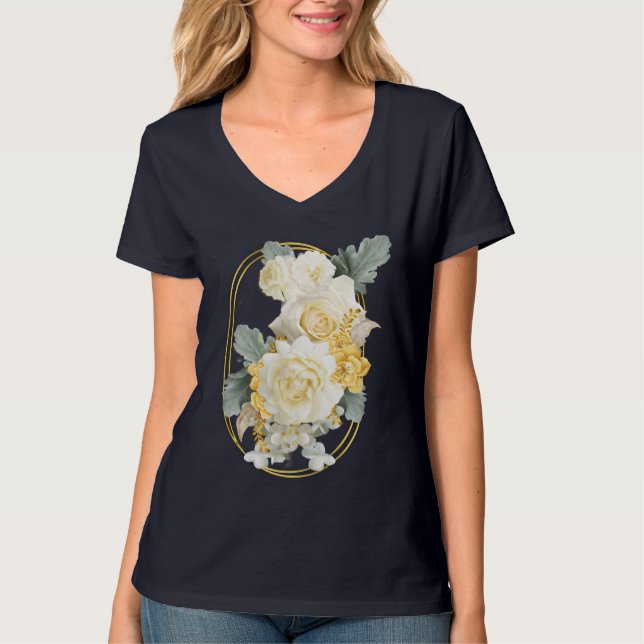 Gold Mandalas of various Geometric Circle repeats T-Shirt (Front)