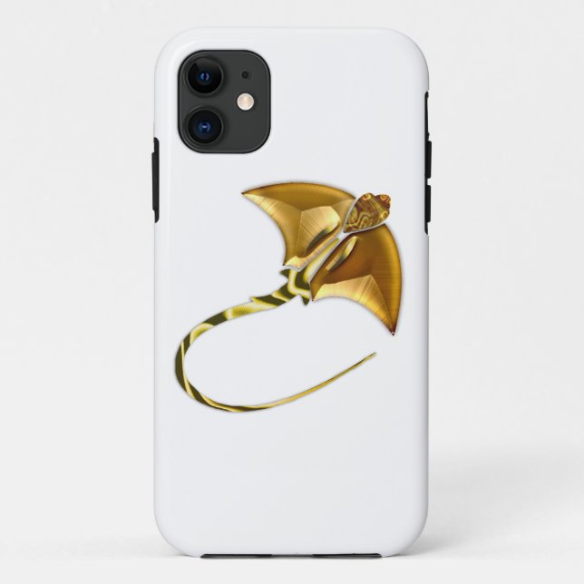 Gold Manta Sting Ray Case-Mate iPhone Case (Back)