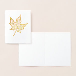 Gold Maple Leaf Foil Card