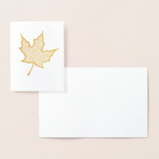 Gold Maple Leaf Foil Card