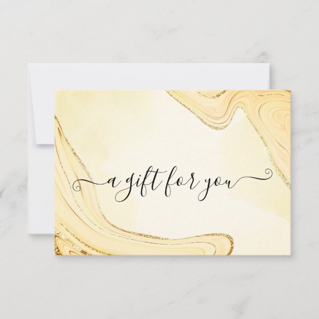 Gold Marble Agate Business Gift Voucher (Front)