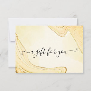Gold Marble Agate Business Gift Voucher