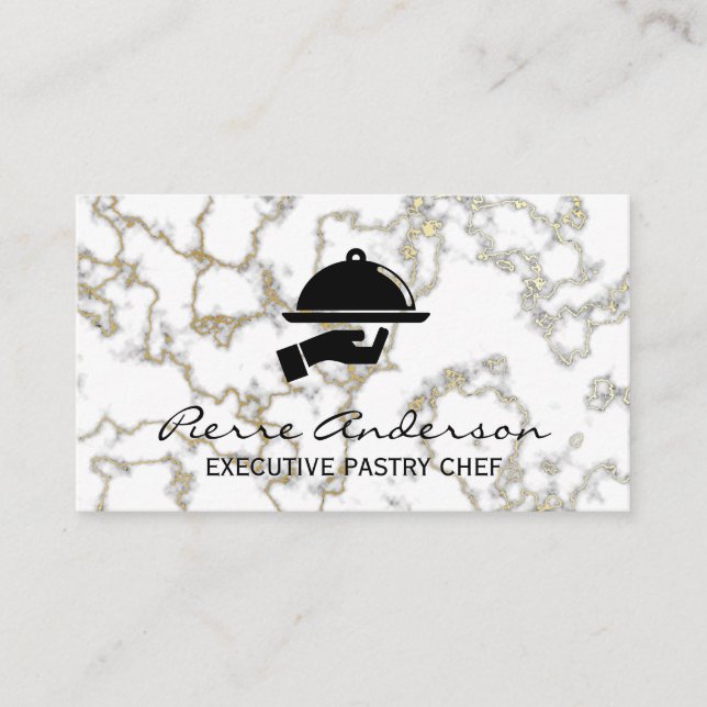 Gold Marble Background Loyalty Card (Front)