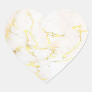 Gold Marble Blank Template Add Your Text Modern Heart Sticker