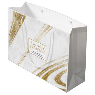 Gold Marble Event Gift Bags