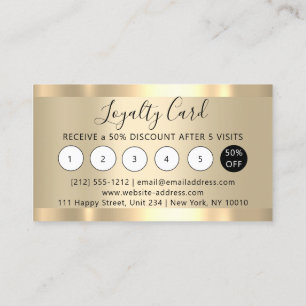 Gold Marble Framed 6 Punches 50% OFF  Business Card