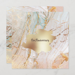 Gold marble geode texture DIY elegant party Invitation