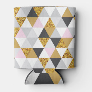 Gold marble, geometric seamless texture can cooler