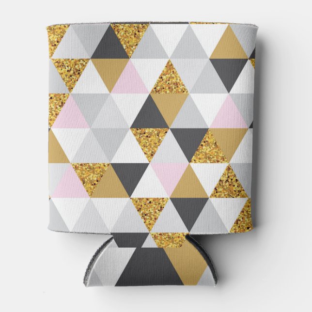 Gold marble, geometric seamless texture can cooler (Front)