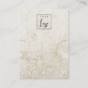 Gold Marble Glitter Necklace Band Logo Display Business Card