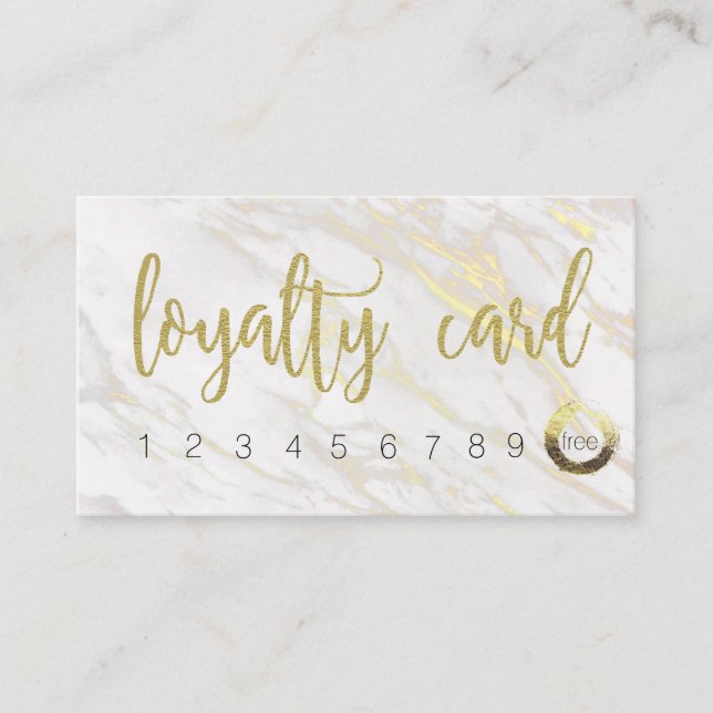 Gold Marble⎢ Loyalty Card (Front)