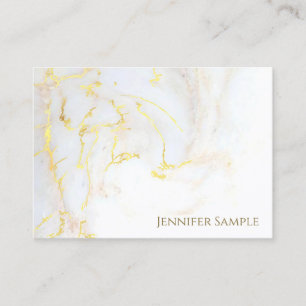 Gold Marble Luxury Plain Elegant Golden Modern Top Business Card