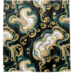 Gold & Marble Luxury Shower Curtain