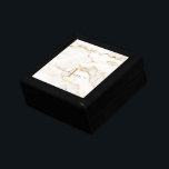 Gold Marble Monogram Script Birthday Gift Box<br><div class="desc">Modern gold effect marble pattern with modern script name monogram you can easily customise by clicking the "Personalise" button</div>
