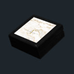 Gold Marble Monogram Script Birthday Gift Box<br><div class="desc">Modern gold effect marble pattern with modern script name monogram you can easily customise by clicking the "Personalise" button</div>