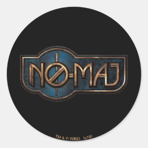 Gold & Marble NO-MAJ™ Badge Classic Round Sticker