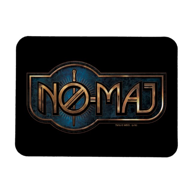 Gold & Marble NO-MAJ™ Badge Magnet (Horizontal)