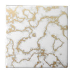 Gold Marble Sparkly Glitter Modern Simple Tile<br><div class="desc">Gold Marble Sparkly Glitter Modern Simple</div>