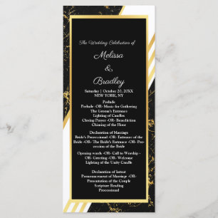 Gold marble stripes typography black programme