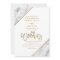 Gold marble stripes typography white wedding