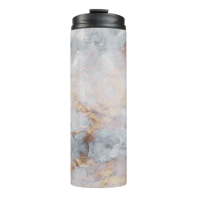 Gold Marble Thermal Tumbler (Front)