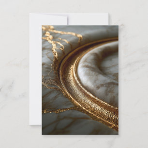 Gold Marble Wedding RSVP Card