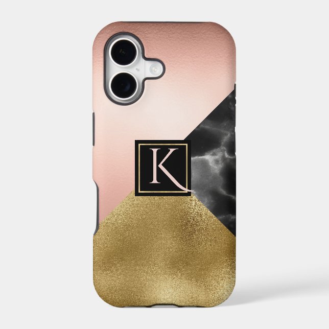 Gold Marbled Monogrammed  (Back)