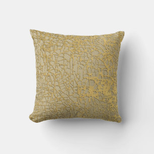 Gold Marbling: Grunge Texture Design Cushion