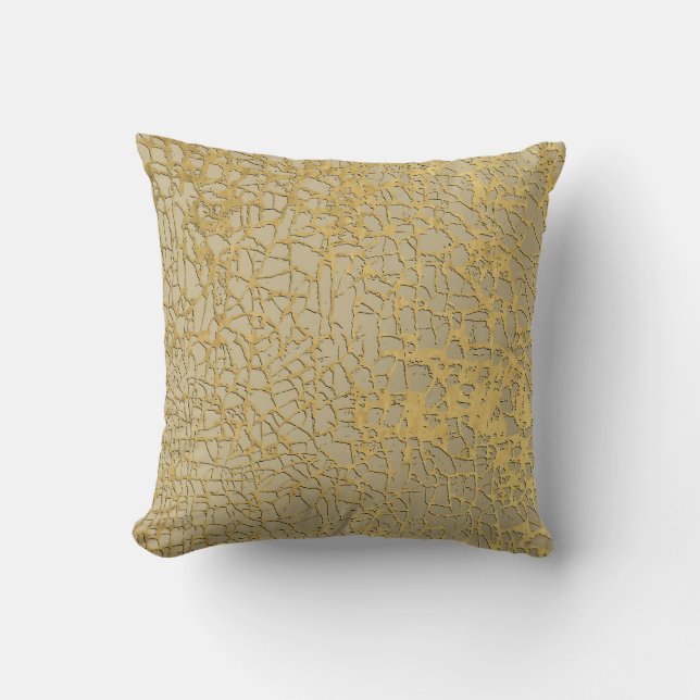 Gold Marbling: Grunge Texture Design Cushion (Front)