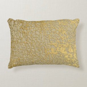 Gold Marbling: Grunge Texture Design Decorative Cushion