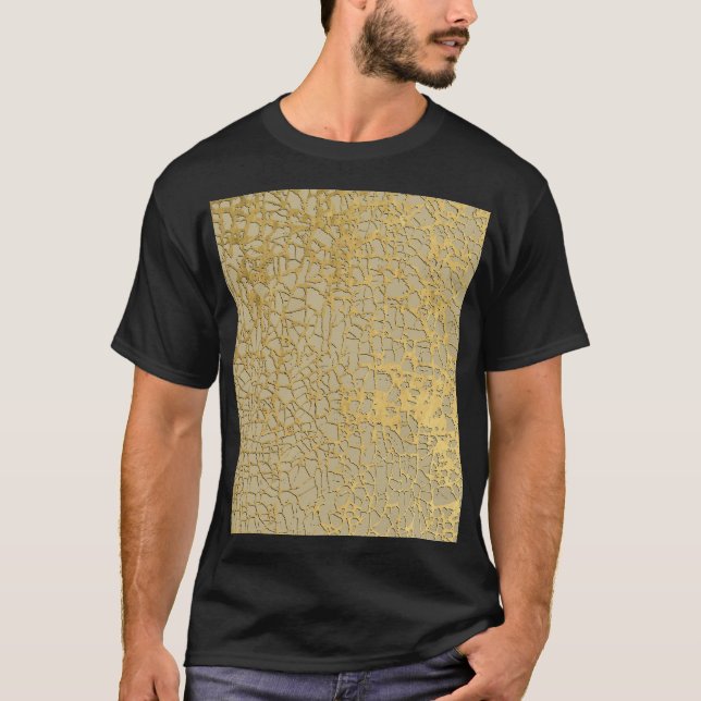 Gold Marbling: Grunge Texture Design T-Shirt (Front)