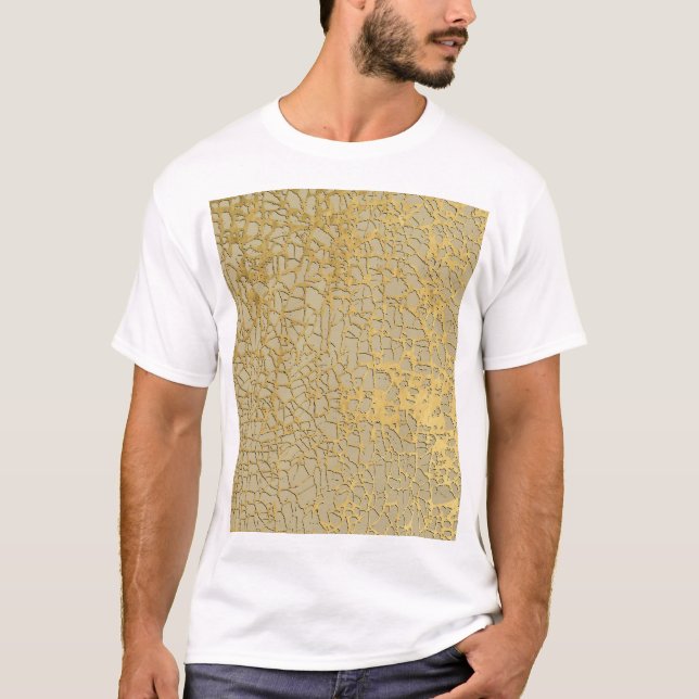 Gold Marbling: Grunge Texture Design T-Shirt (Front)