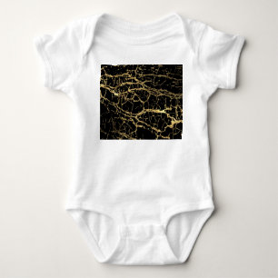 Gold Marbling Texture: Luxe Design Element Baby Bodysuit