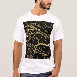 Gold Marbling Texture: Luxe Design Element T-Shirt
