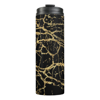 Gold Marbling Texture: Luxe Design Element Thermal Tumbler