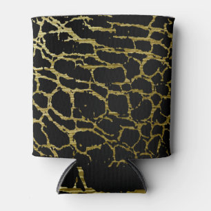Gold Marbling Texture Poster Design Can Cooler