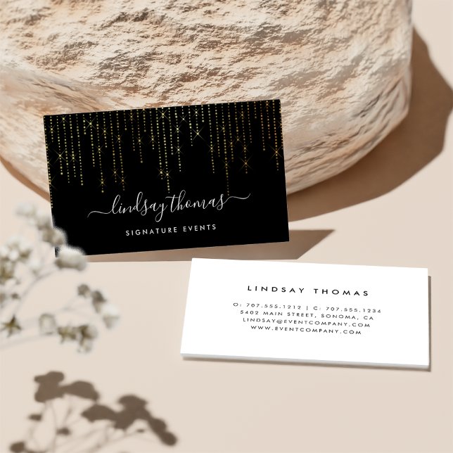 Gold Marquee Signature Business Card (Creator Uploaded)