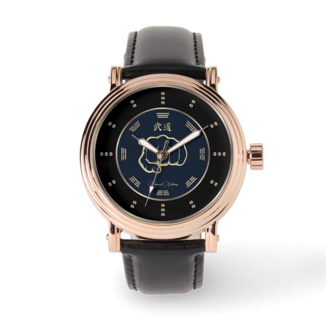 Gold Martial Arts Fist Watch (Front)