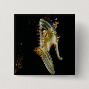 Gold mask of Tutankhamun 15 Cm Square Badge