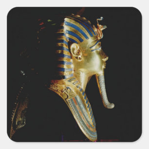 Gold mask of Tutankhamun Square Sticker