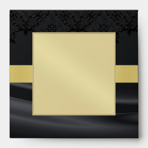 Gold Masquerade Black Jewelled Wedding Envelope