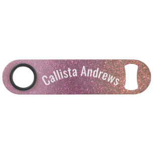 Gold Mauve Purple Sparkly Glitter Ombre Name